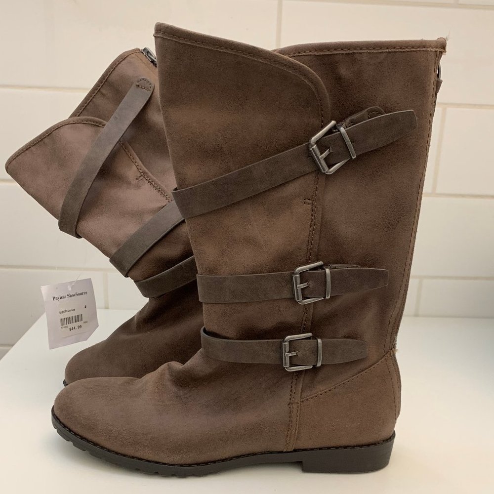 NWT Brash™ Boots - Payless ShoeSource Man-Made materials Tan Size 4